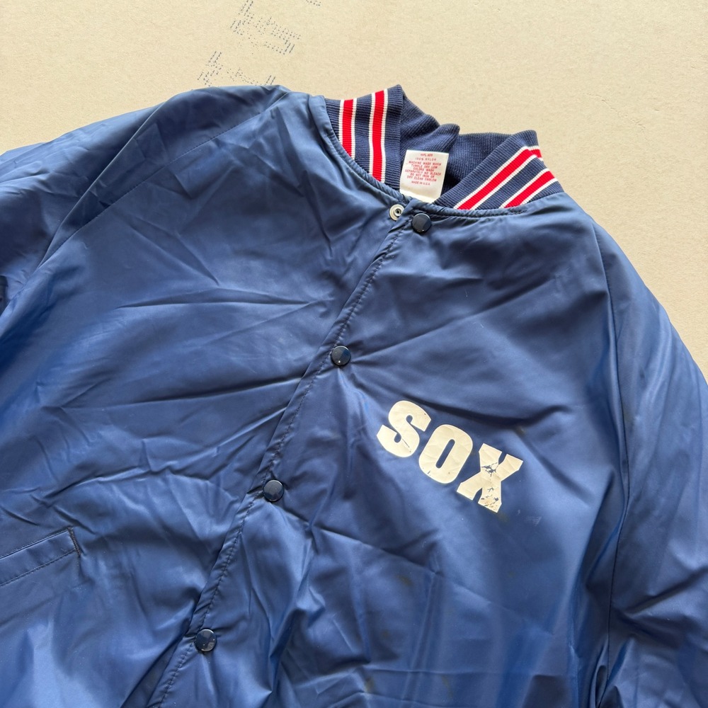 Vintage‎ 80's Chicago Red Sox State Farm Bomber Jacket Large